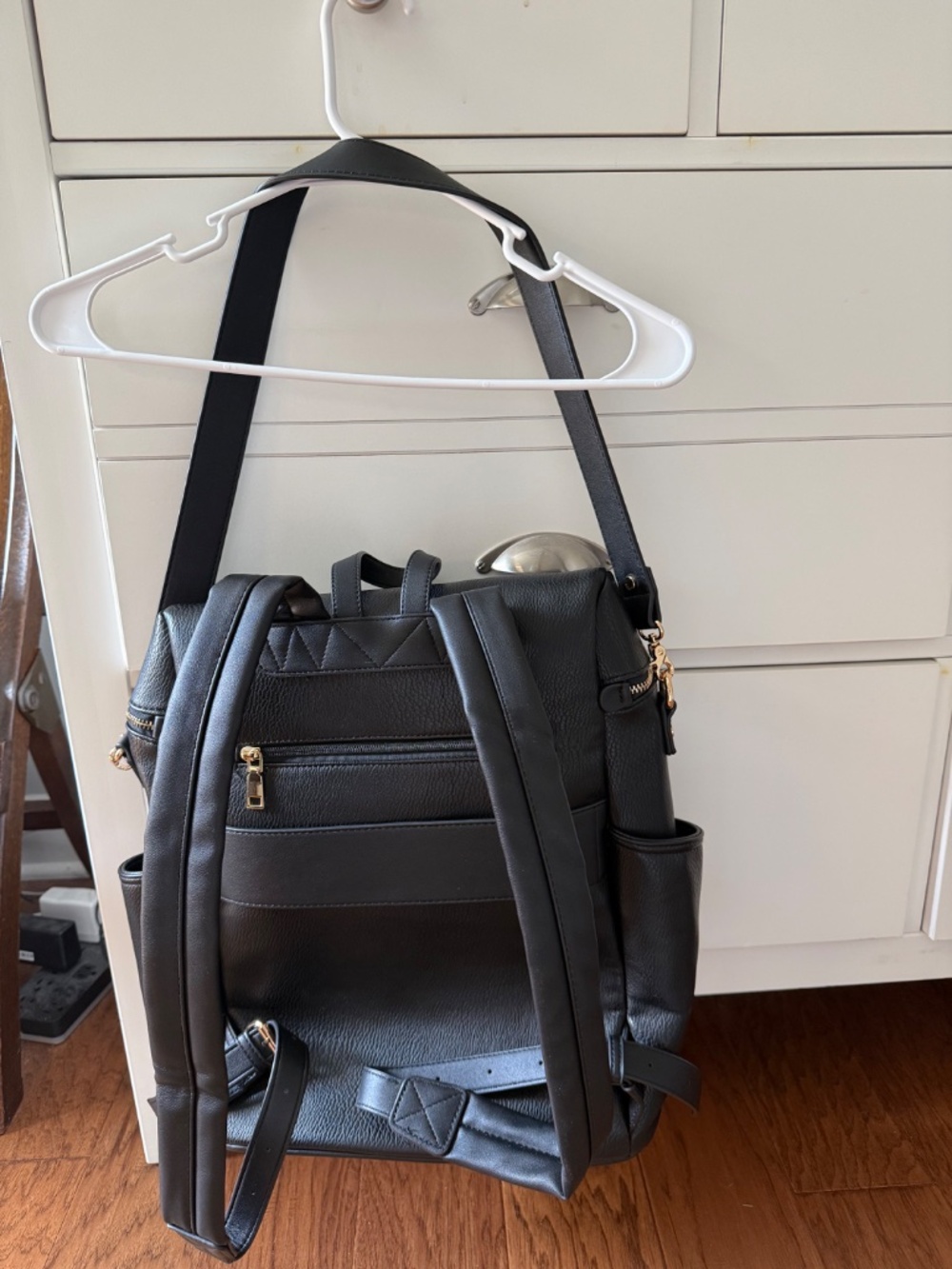 Poppy & Peonies Commuter Backpack Black - Picture 2 of 8